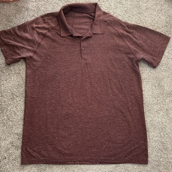 Men’s Lululemon Red Polo Shirt - Picture 1 of 4